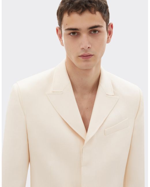 Ferrari White Shantung Silk Jacket for men