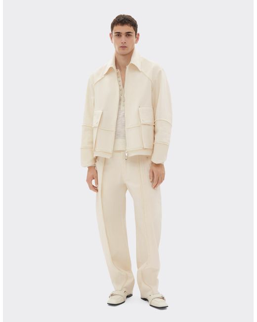 Ferrari White Malfilè Cotton Trousers for men