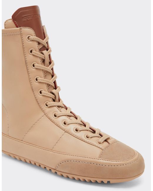 Sneaker Driver High-Top di Ferrari in Natural da Uomo