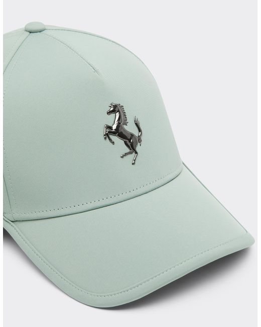 Ferrari Blue Baseball Cap With Metal Prancing Horse