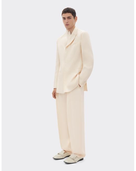 Ferrari White Shantung Silk Jacket for men