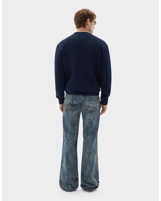 Ferrari Blue Scuba Sweatshirt With Logo for men