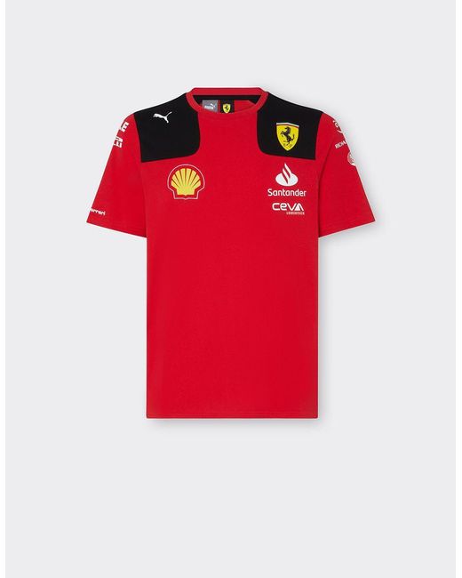 Ferrari Red Scuderia Leclerc Replica Team T-shirt for men