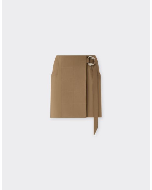 Ferrari Natural Technical Cotton Skirt
