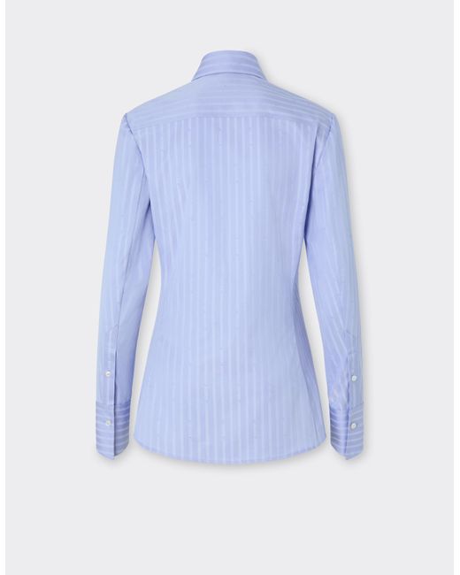Ferrari Blue Monogram Pattern Shirt