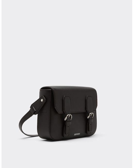 Ferrari Black Messenger Bag for men