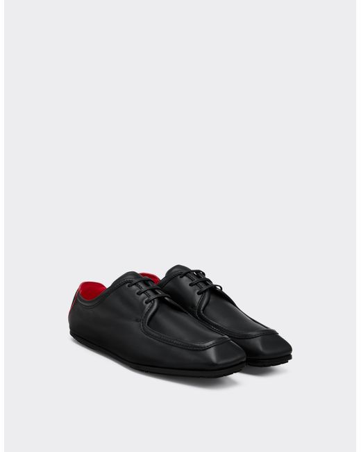 Ferrari White Leather Derby Shoe for men