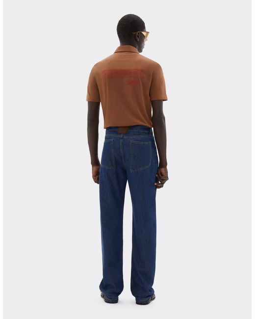 Ferrari Brown Cotton Polo Shirt For The 2026 Monaco Grand Prix for men
