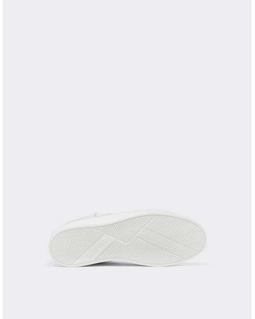 Ferrari White Leather Trainers for men