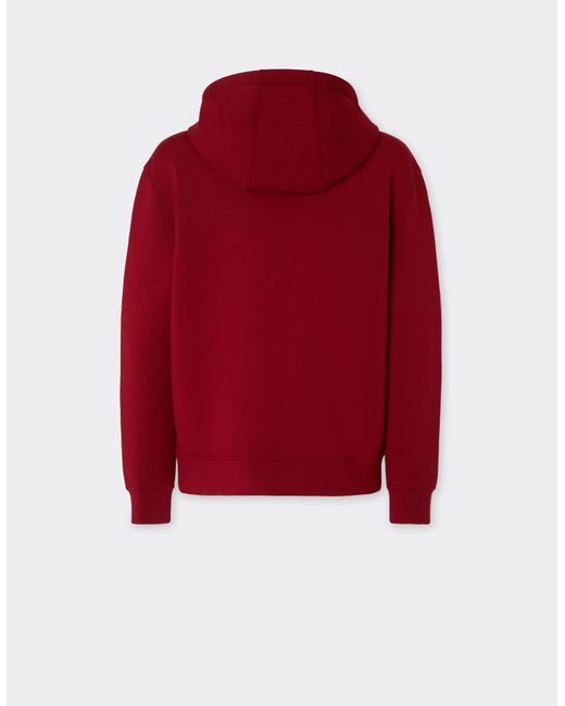 Ferrari Red Scuba Sweatshirt With Logo Print for men