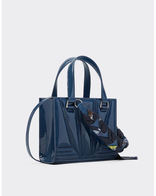 Ferrari Blue Reconditioned By Gt Mini Tote Bag