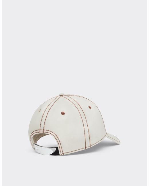 Baseball Cap Con Logo di Ferrari in White