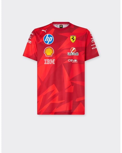 Ferrari Red Puma T-Shirt For Scuderia Hp Las Vegas Special Edition for men