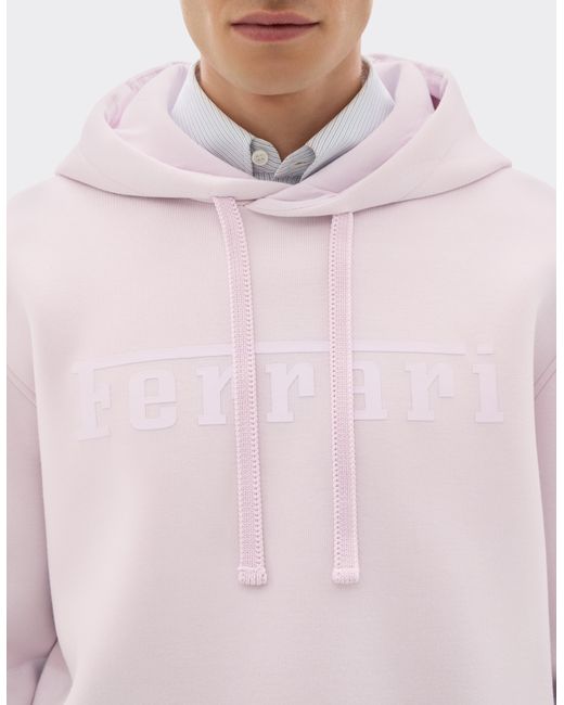Felpa Con Cappuccio di Ferrari in Pink da Uomo