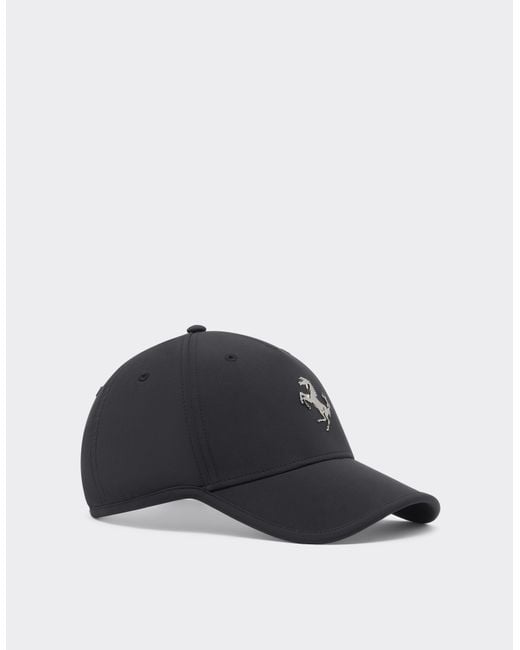 Ferrari Blue Baseball Cap With Metal Prancing Horse