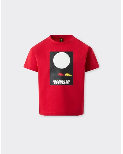 Ferrari Red T-Shirt With Scuderia Graphic Kids for men
