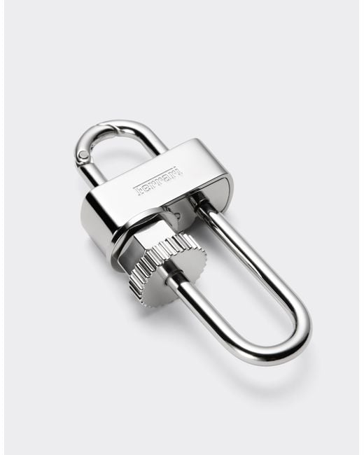 Ferrari White Metal Keyring