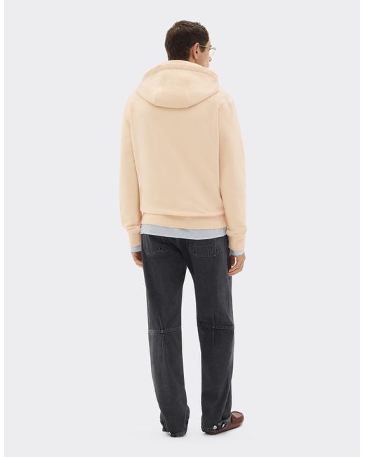 Ferrari Natural Hooded Sweatshirt With Embroidery for men