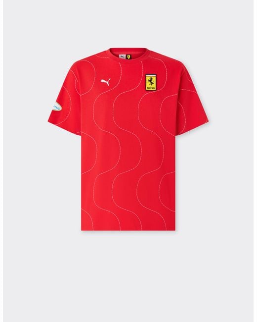 Ferrari Red Puma For Scuderia Hp 2025 Monza Limited Edition T-Shirt for men