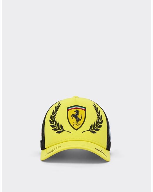 Ferrari Yellow Hamilton Gp Silverstone 2026 Replica Trucker Cap