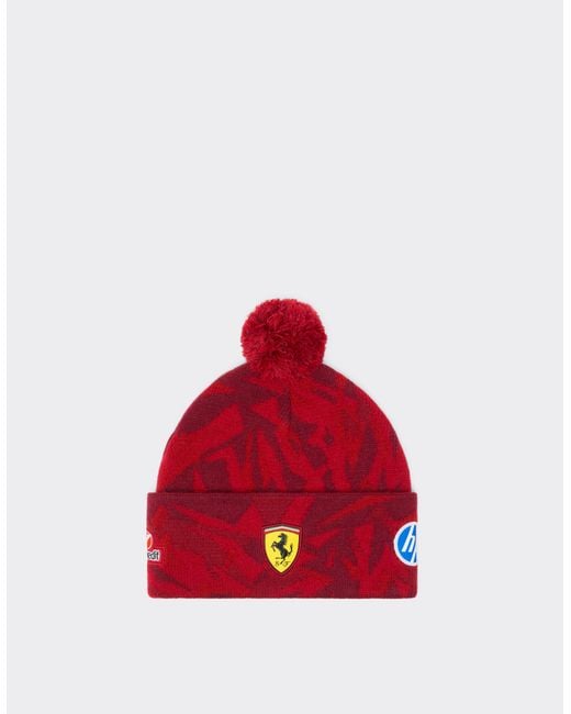 Ferrari Red Puma Beanie For Scuderia Hp Las Vegas Special Edition