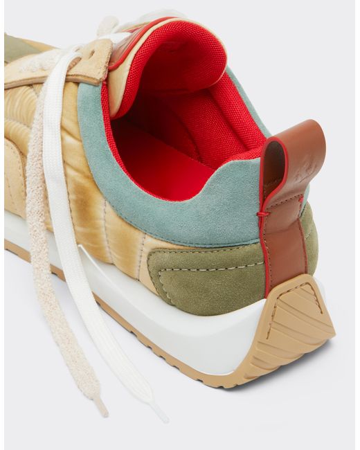 Ferrari Green Suede Nappa And Nylon Sneakers for men