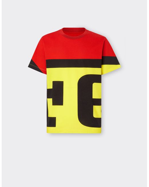 Ferrari Multicolor Logo Cotton T-Shirt for men