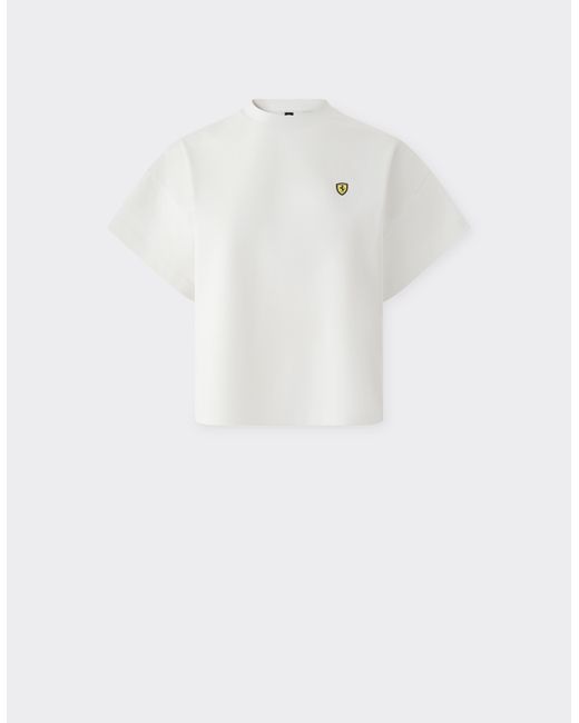 Ferrari White T-Shirt With Scuderia Graphic