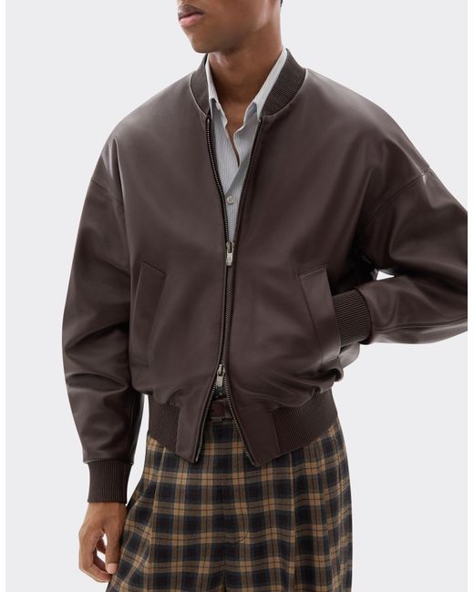 Ferrari Brown Bomber Jacket for men