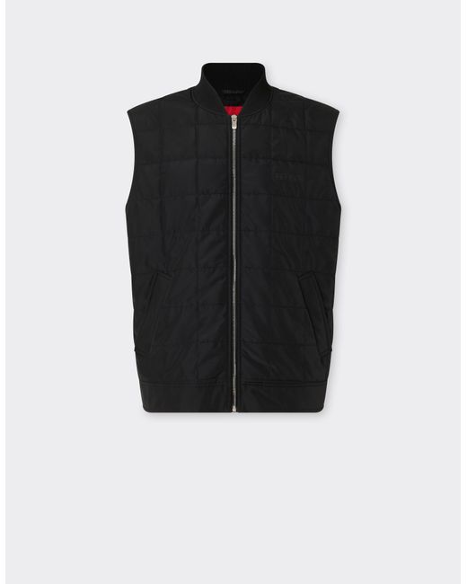Ferrari Black Padded Technical Nylon Vest for men