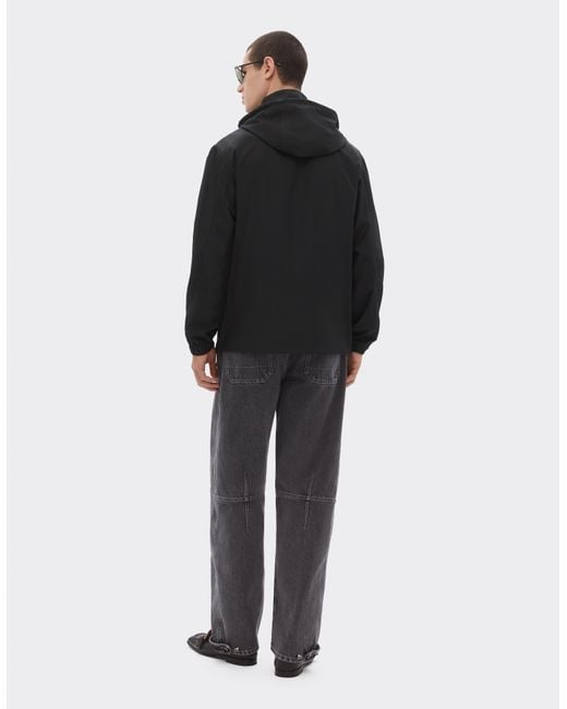 Ferrari Black Nylon Windbreaker Jacket
