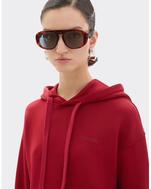 Ferrari Red Technical Jersey Hoodie
