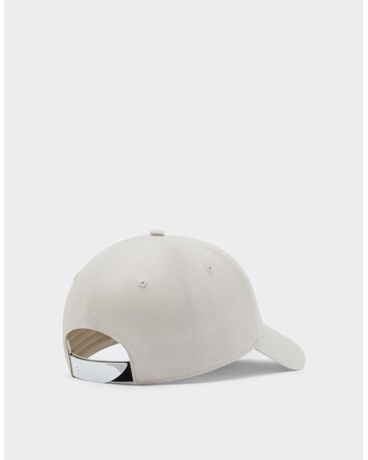 Ferrari White Baseball Cap With Rubberized Logo