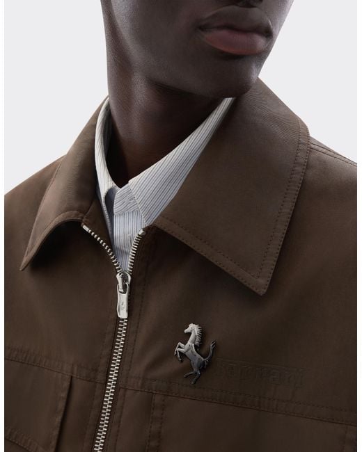 Ferrari White Brooch With Prancing Horse