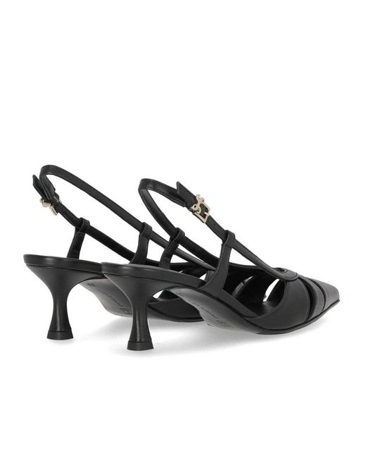 Sergio Levantesi Black Edda Slingback Pumps