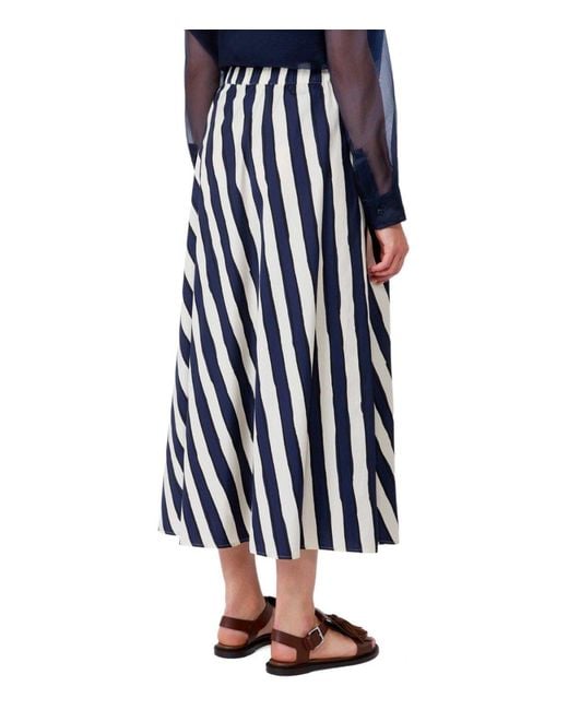 Weekend by Maxmara Blue Uomo Striped Skirt