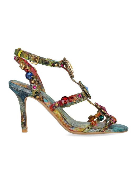 Kurt Geiger Metallic Gladiator Heeled Sandal