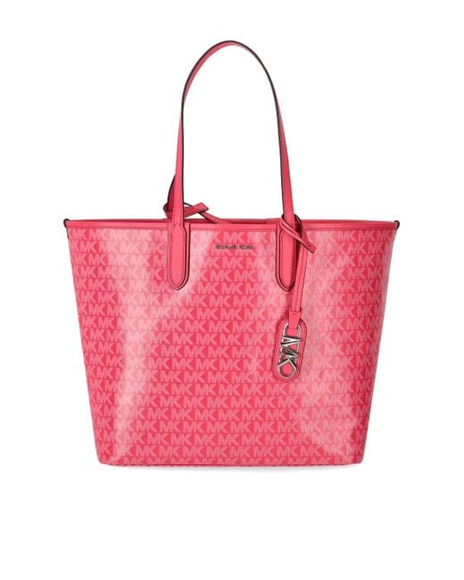 Michael Kors Pink Eliza Monogram-jacquard Tote Bag