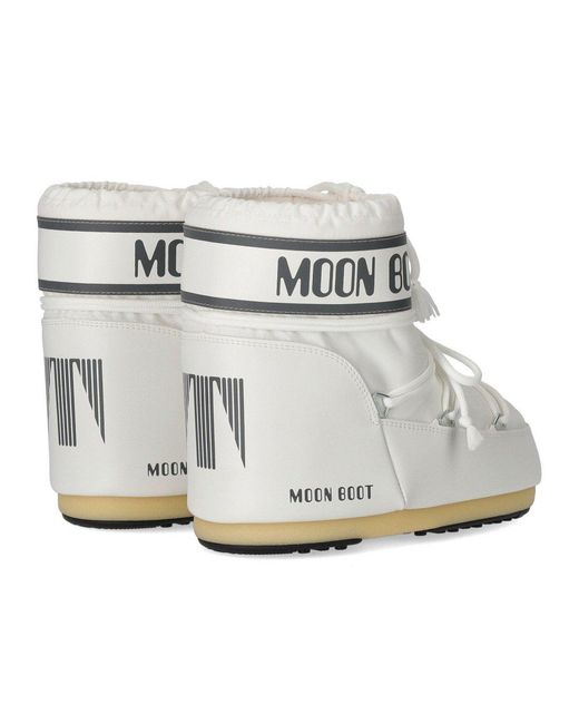Moon Boot White Icon Low Nylon Snow Boot