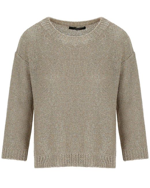 Weekend by Maxmara Gray Gelada Sand Pullover