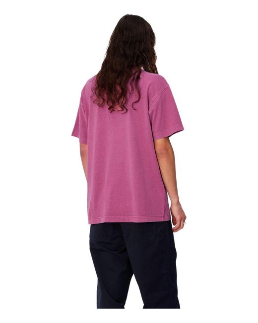 Carhartt Pink S/s Nelson Magenta T-shirt for men