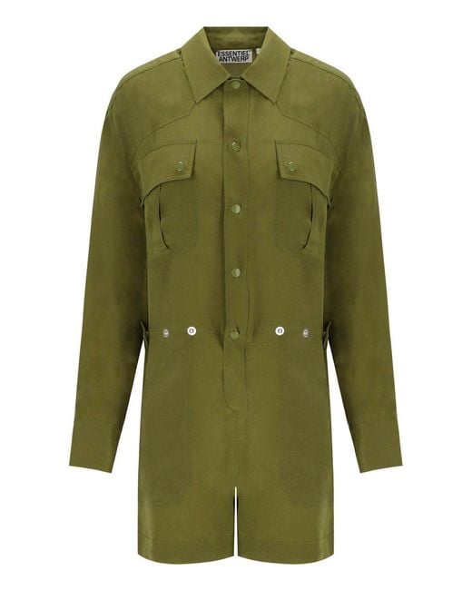 Essentiel Antwerp Green Jebba Jumpsuit Dress