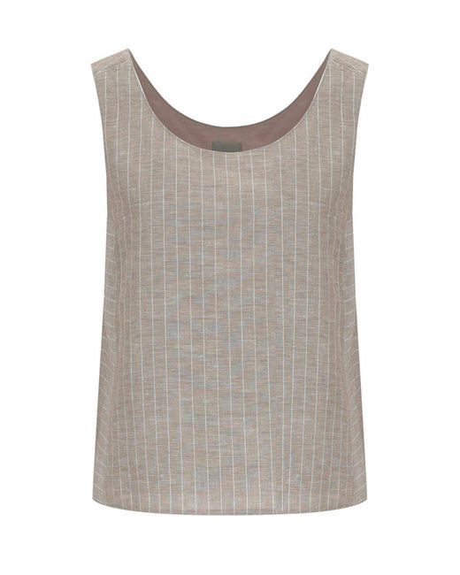 Max Mara Gray Caliga Top