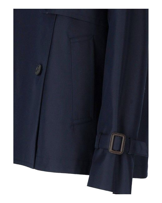 Weekend by Maxmara Blue Biglia Short Trench Coat