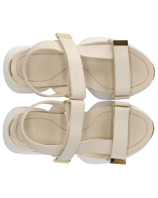 Michael Kors White Ari Light Cream Platform Sandal