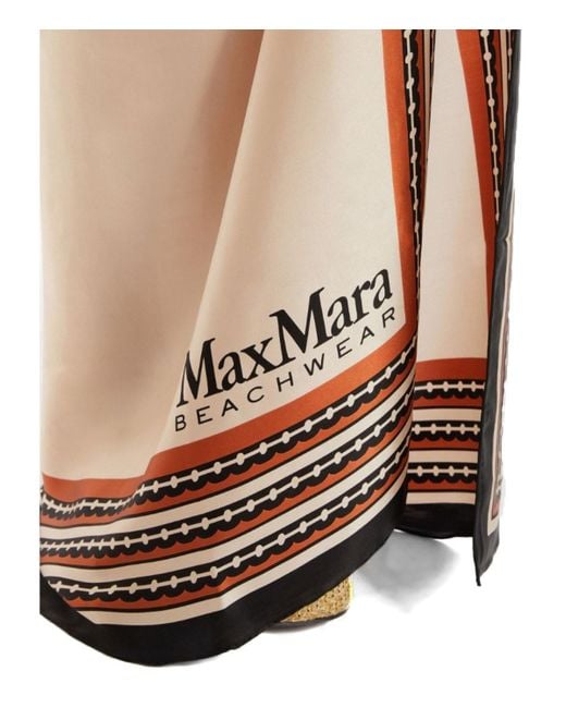 Pareo scoglio beachwear di Max Mara in Natural