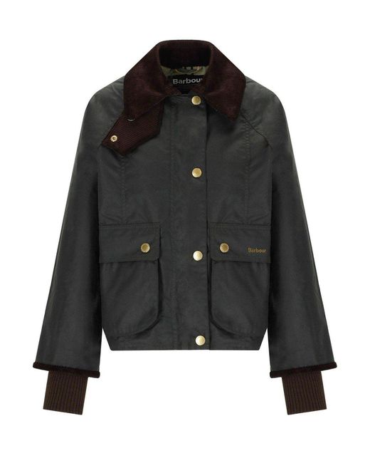 Barbour Black Beadnell Wax Cropped Jacket
