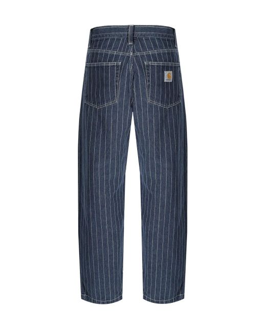 Carhartt Orlean Blue White Jeans for men