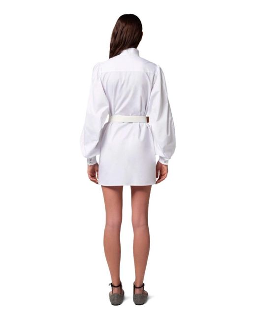 Elisabetta Franchi White Shirt Dress With Belt