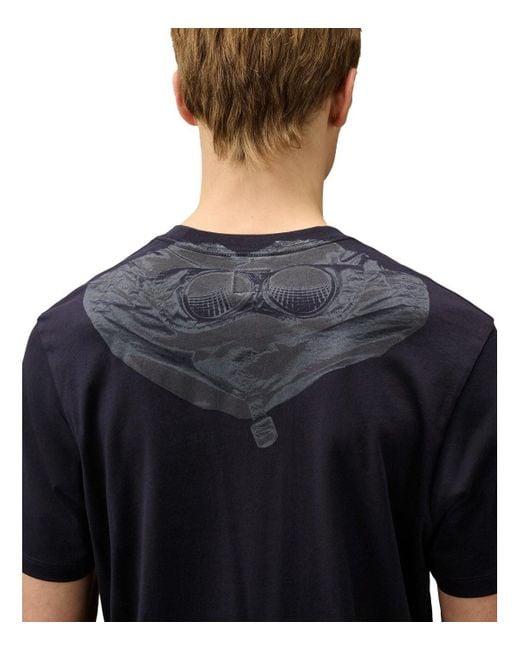 C P Company Jersey 30/1 total eclipse t-shirt in Blue für Herren